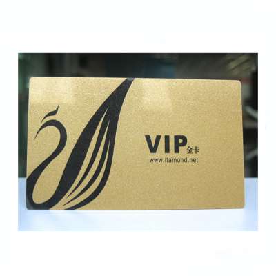 Matte/linen/sunshine finish gold color metal business card