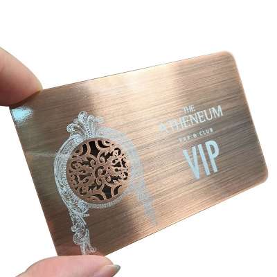 Laser Cut Stainless Steel Silver Metal Business Card